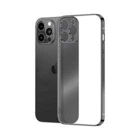 Microsonic Apple iPhone 13 Pro Max Square Matte Plating Şeffaf Cep Telefonu Kılıfı