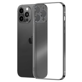 Microsonic Apple iPhone 13 Pro Max Square Matte Plating Siyah Cep Telefonu Kılıfı