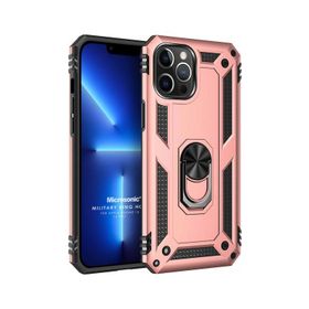 Microsonic Apple iPhone 13 Pro Military Ring Holder Gri Cep Telefonu Kılıfı