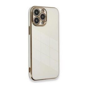 Microsonic Apple iPhone 13 Pro Olive Plated Beyaz Cep Telefonu Kılıfı