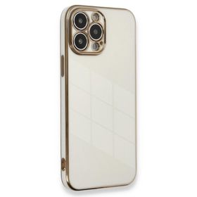Microsonic Apple iPhone 13 Pro Olive Plated Beyaz Cep Telefonu Kılıfı