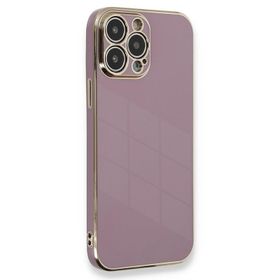 Microsonic Apple iPhone 13 Pro Olive Plated Lila Cep Telefonu Kılıfı