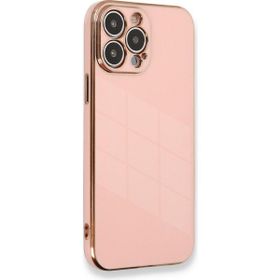 Microsonic Apple iPhone 13 Pro Olive Plated Pembe Cep Telefonu Kılıfı