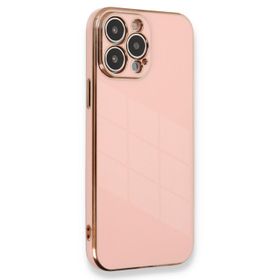 Microsonic Apple iPhone 13 Pro Olive Plated Pembe Cep Telefonu Kılıfı