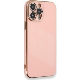 Microsonic Apple iPhone 13 Pro Olive Plated Pembe Cep Telefonu Kılıfı