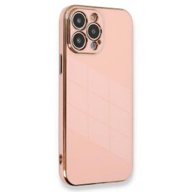Microsonic Apple iPhone 13 Pro Olive Plated Pembe Cep Telefonu Kılıfı