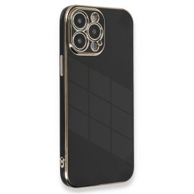 Microsonic Apple iPhone 13 Pro Olive Plated Siyah Cep Telefonu Kılıfı