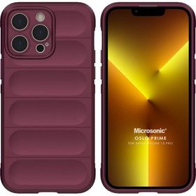 Microsonic Apple iPhone 13 Pro Oslo Prime Bordo Cep Telefonu Kılıfı