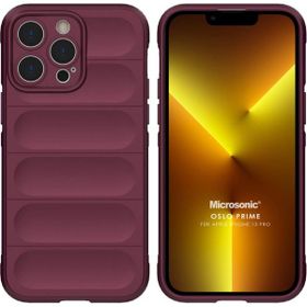 Microsonic Apple iPhone 13 Pro Oslo Prime Bordo Cep Telefonu Kılıfı