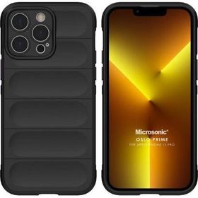 Microsonic Apple iPhone 13 Pro Oslo Prime Siyah Cep Telefonu Kılıfı