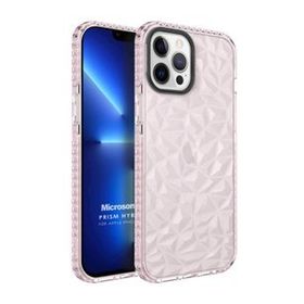 Microsonic Apple iPhone 13 Pro Prism Hybrid Pembe Cep Telefonu Kılıfı