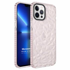 Microsonic Apple iPhone 13 Pro Prism Hybrid Pembe Cep Telefonu Kılıfı