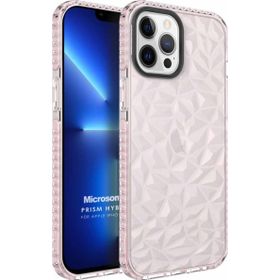 Microsonic Apple iPhone 13 Pro Prism Hybrid Pembe Cep Telefonu Kılıfı