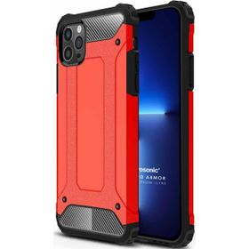 Microsonic Apple iPhone 13 Pro Rugged Armor Kırmızı Cep Telefonu Kılıfı