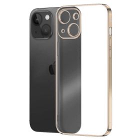 Microsonic Apple iPhone 13 Square Matte Plating Gold Cep Telefonu Kılıfı