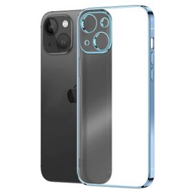 Microsonic Apple iPhone 13 Square Matte Plating Mavi Cep Telefonu Kılıfı