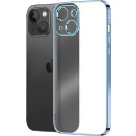 Microsonic Apple iPhone 13 Square Matte Plating Mavi Cep Telefonu Kılıfı