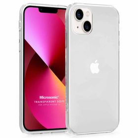 Microsonic Apple iPhone 13 Transparent Soft Gri Cep Telefonu Kılıfı