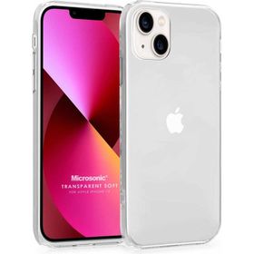 Microsonic Apple iPhone 13 Transparent Soft Gri Cep Telefonu Kılıfı
