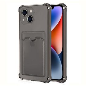 Microsonic Apple iPhone 14 Card Slot Shock Füme Cep Telefonu Kılıfı