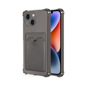 Microsonic Apple iPhone 14 Card Slot Shock Füme Cep Telefonu Kılıfı
