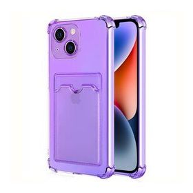 Microsonic Apple iPhone 14 Card Slot Shock Lila Cep Telefonu Kılıfı