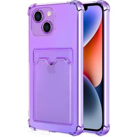 Microsonic Apple iPhone 14 Card Slot Shock Lila Cep Telefonu Kılıfı