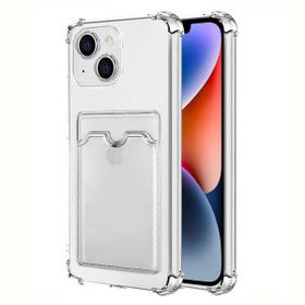 Microsonic Apple iPhone 14 Card Slot Shock Şeffaf Cep Telefonu Kılıfı
