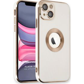 Microsonic Apple iPhone 14 Flash Stamp Beyaz Cep Telefonu Kılıfı