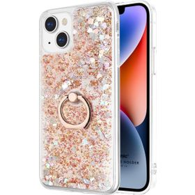 Microsonic Apple iPhone 14 Glitter Liquid Holder Gold Cep Telefonu Kılıfı