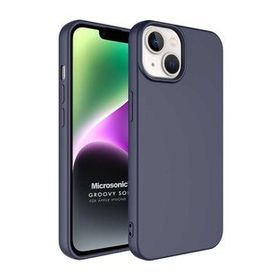 Microsonic Apple iPhone 14 Groovy Soft Lacivert Cep Telefonu Kılıfı