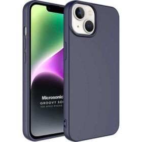 Microsonic Apple iPhone 14 Groovy Soft Lacivert Cep Telefonu Kılıfı