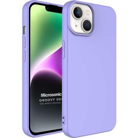 Microsonic Apple iPhone 14 Groovy Soft Lila Cep Telefonu Kılıfı
