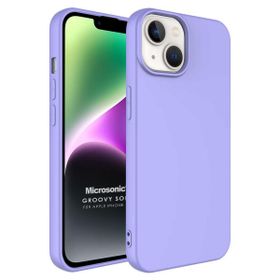 Microsonic Apple iPhone 14 Groovy Soft Lila Cep Telefonu Kılıfı