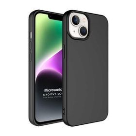 Microsonic Apple iPhone 14 Groovy Soft Siyah Cep Telefonu Kılıfı