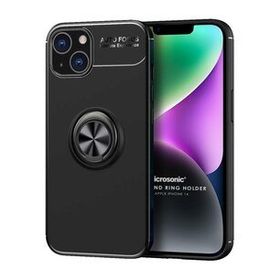 Microsonic Apple iPhone 14 Kickstand Ring Holder Siyah Cep Telefonu Kılıfı