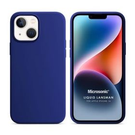 Microsonic Apple iPhone 14 Liquid Lansman Silikon Lacivert Cep Telefonu Kılıfı