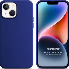 Microsonic Apple iPhone 14 Liquid Lansman Silikon Lacivert Cep Telefonu Kılıfı