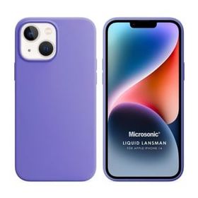 Microsonic Apple iPhone 14 Liquid Lansman Silikon Lila Cep Telefonu Kılıfı