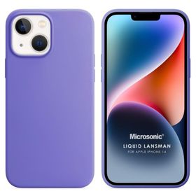 Microsonic Apple iPhone 14 Liquid Lansman Silikon Lila Cep Telefonu Kılıfı