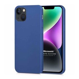 Microsonic Apple iPhone 14 Mat Lacivert Silikon Cep Telefonu Kılıfı