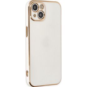 Microsonic Apple iPhone 14 Olive Plated Beyaz Cep Telefonu Kılıfı