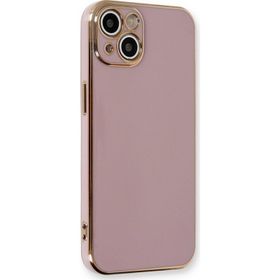 Microsonic Apple iPhone 14 Olive Plated Pembe Cep Telefonu Kılıfı
