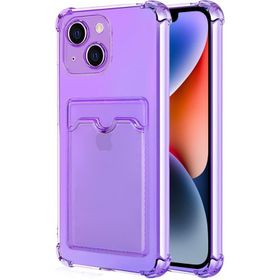 Microsonic Apple iPhone 14 Plus Card Slot Shock Lila Cep Telefonu Kılıfı
