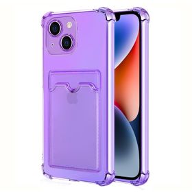 Microsonic Apple iPhone 14 Plus Card Slot Shock Lila Cep Telefonu Kılıfı