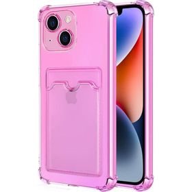 Microsonic Apple iPhone 14 Plus Card Slot Shock Pembe Cep Telefonu Kılıfı