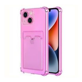 Microsonic Apple iPhone 14 Plus Card Slot Shock Pembe Cep Telefonu Kılıfı