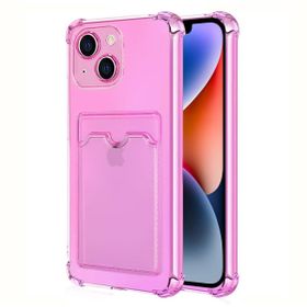 Microsonic Apple iPhone 14 Plus Card Slot Shock Pembe Cep Telefonu Kılıfı