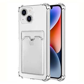 Microsonic Apple iPhone 14 Plus Card Slot Shock Şeffaf Cep Telefonu Kılıfı