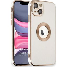 Microsonic Apple iPhone 14 Plus Flash Stamp Beyaz Cep Telefonu Kılıfı